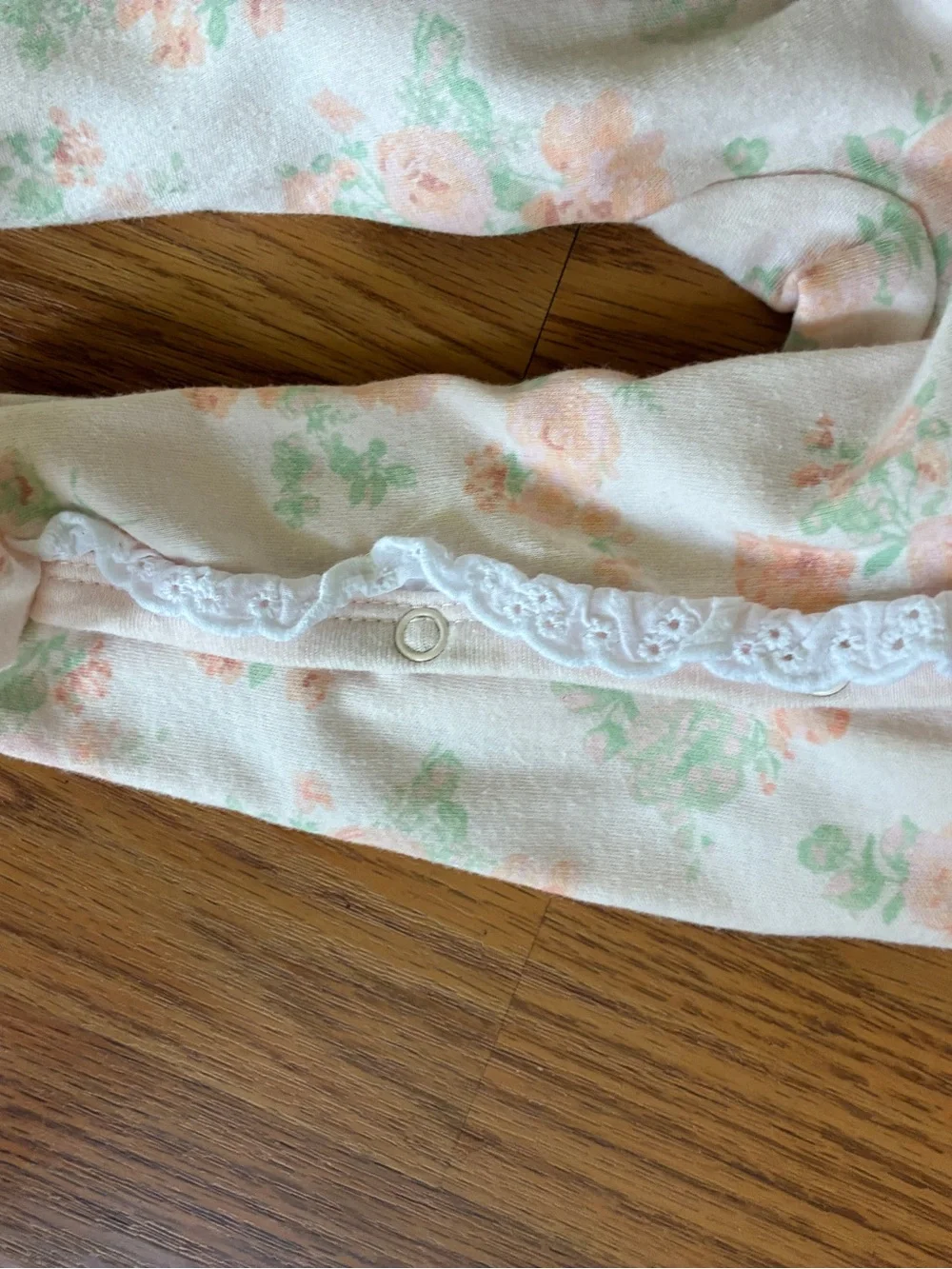 Set of 2 Laura Ashley infant girl Pajamas zip up feet one piece snaps NWOT